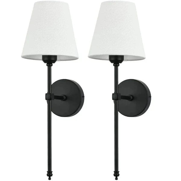Wandlamp met Stoffen Kap en Draadloze Binnenverlichting