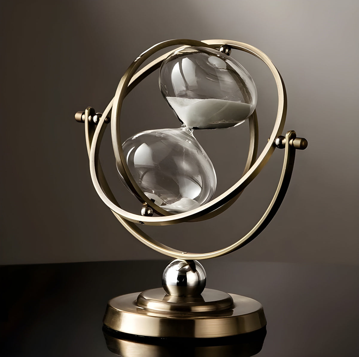 Elegante Zandloper Met Messing Frame