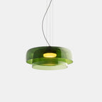 Luxe Glazen Hanglamp met Unieke Handgemaakte Kap voor Warme Sfeerverlichting