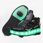 Kindersneakers Met LED Verlichting En Ingebouwde Wieltjes