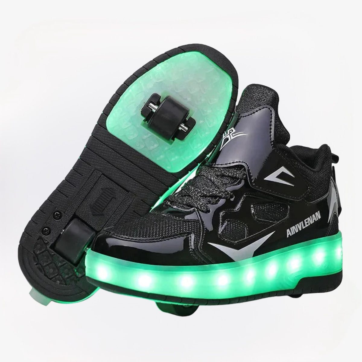 Kindersneakers Met LED Verlichting En Ingebouwde Wieltjes