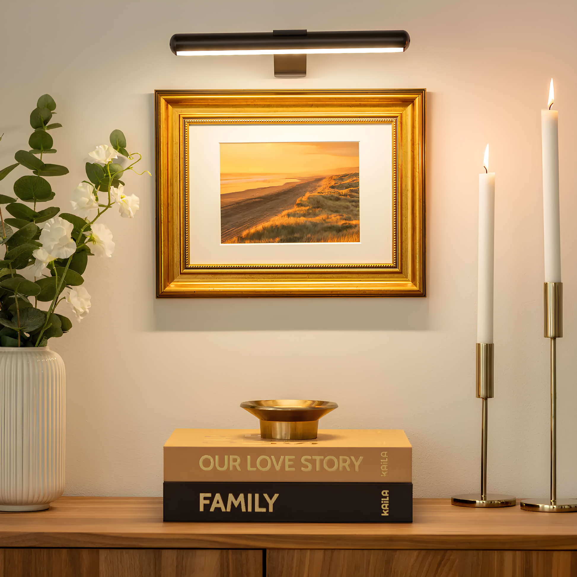Draadloze LED Schilderijverlichting ArtGlow Elegante Verlichting voor Kunst en Decor
