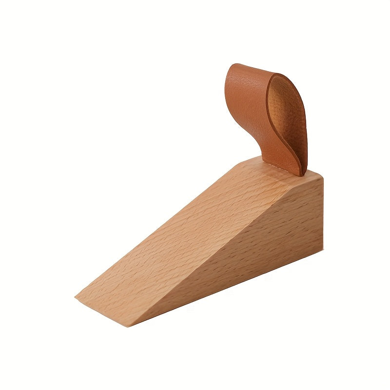 Massief Houten Deurstopper met Antislipbasis voor Gebruik Binnenshuis