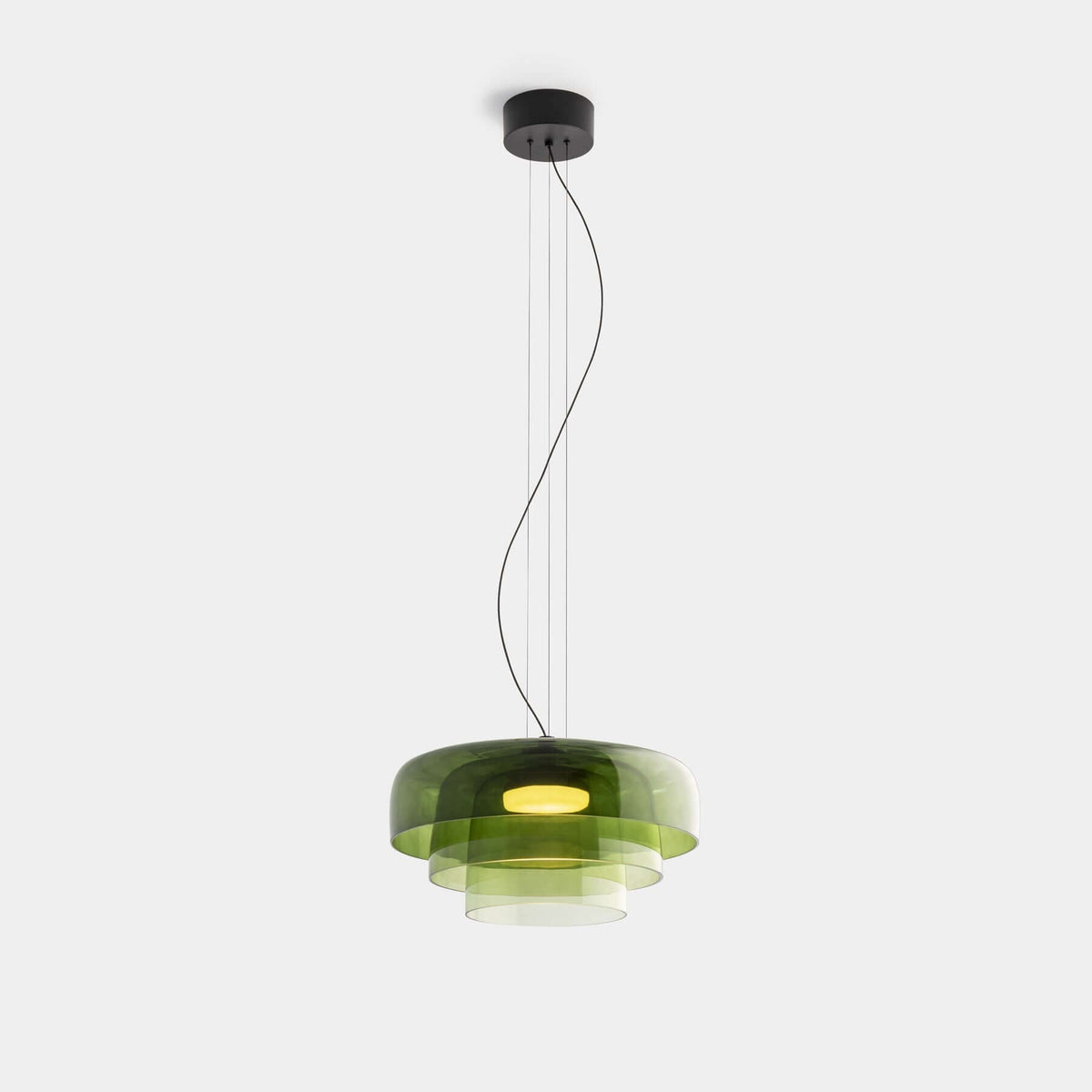 Luxe Glazen Hanglamp met Unieke Handgemaakte Kap voor Warme Sfeerverlichting