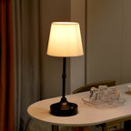 Tafellamp met Stoffen Kap en Oplaadbare Ledverlichting