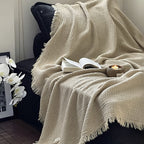 Katoenen Mousseline Plaid met Franjes voor Bank, Bed en Woonkamer