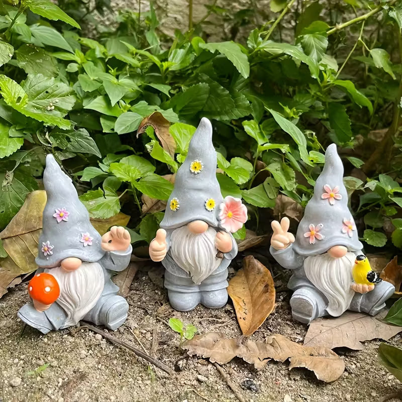 Kunsthars Beeldenset met Drie Stille Figuren voor Binnen en Buiten