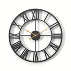 Ronde Metalen Wandklok met Stil Uurwerk