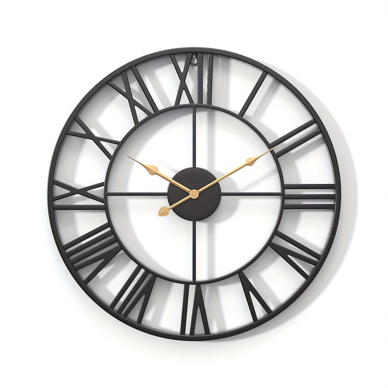Ronde Metalen Wandklok met Stil Uurwerk