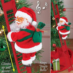 Klimmende Kerstman met Muzikale Ladder