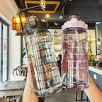 Waterfles Met Tijdmarkering En Drinktuit Voor Dagelijks Hydratiegebruik