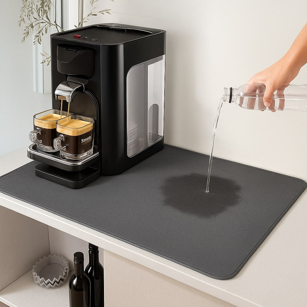 Afdruipmat met Antislip Onderzijde voor Keuken Aanrecht en Koffiehoek
