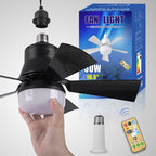 E27 plafondventilator met dimbare LED-lamp en afstandsbediening