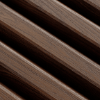 Geometrische houten wandpanelen voor een warme accentmuur
