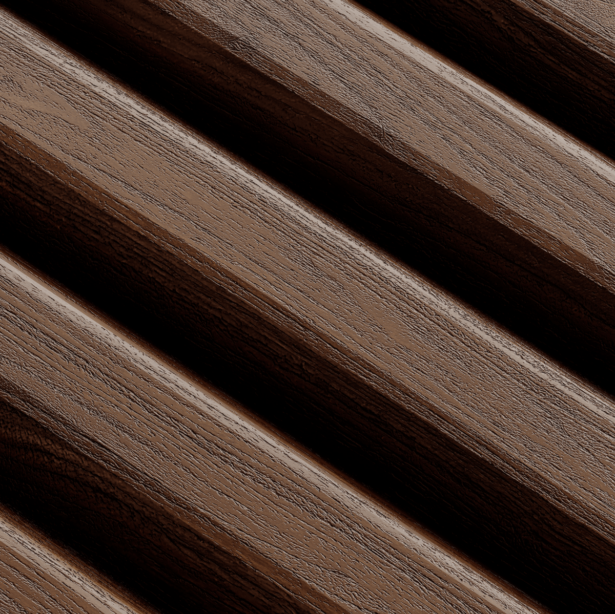 Geometrische houten wandpanelen voor een warme accentmuur