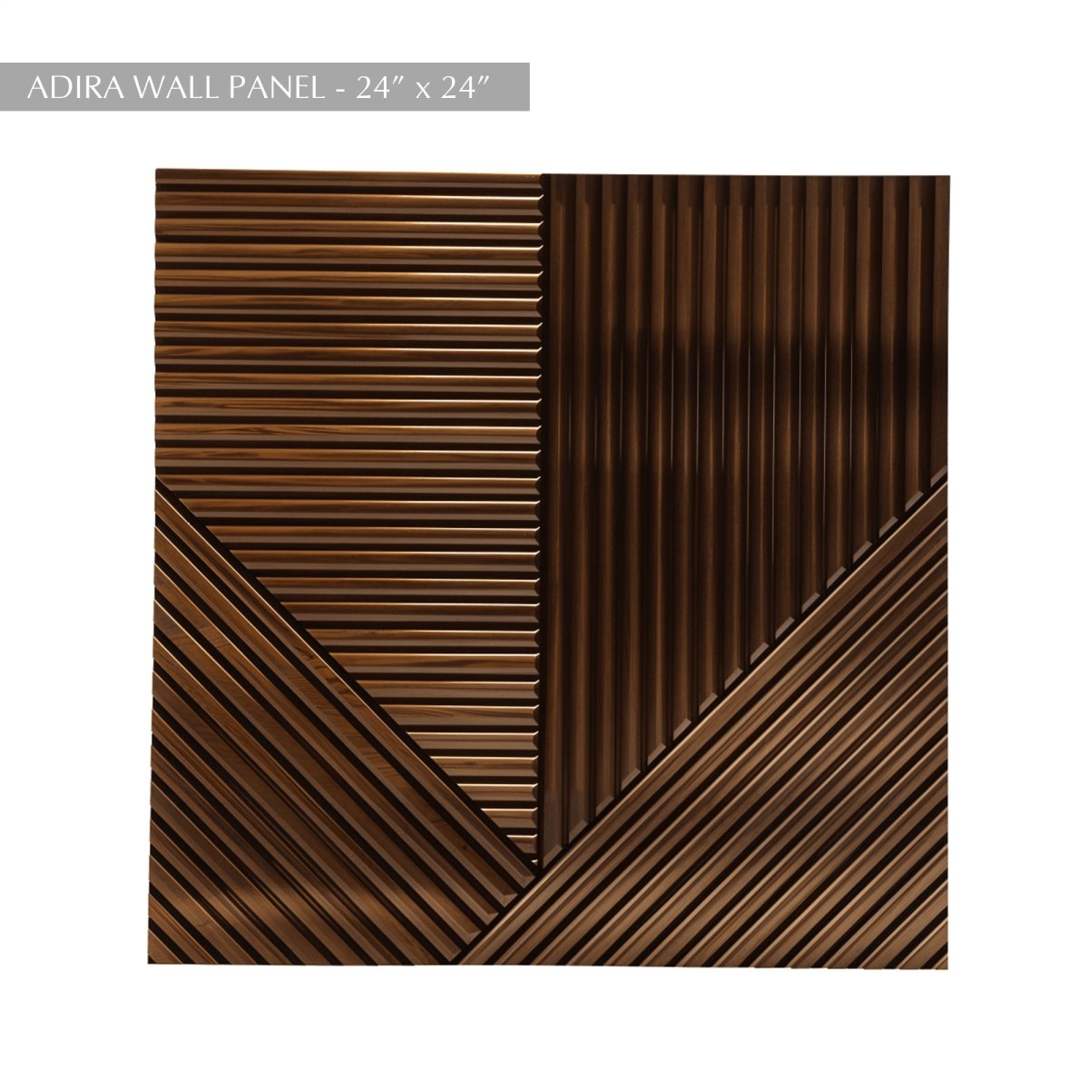 Geometrische houten wandpanelen voor een warme accentmuur