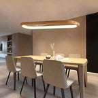 Ovale Houten Hanglamp Met Acrylkap En SMD‑LED