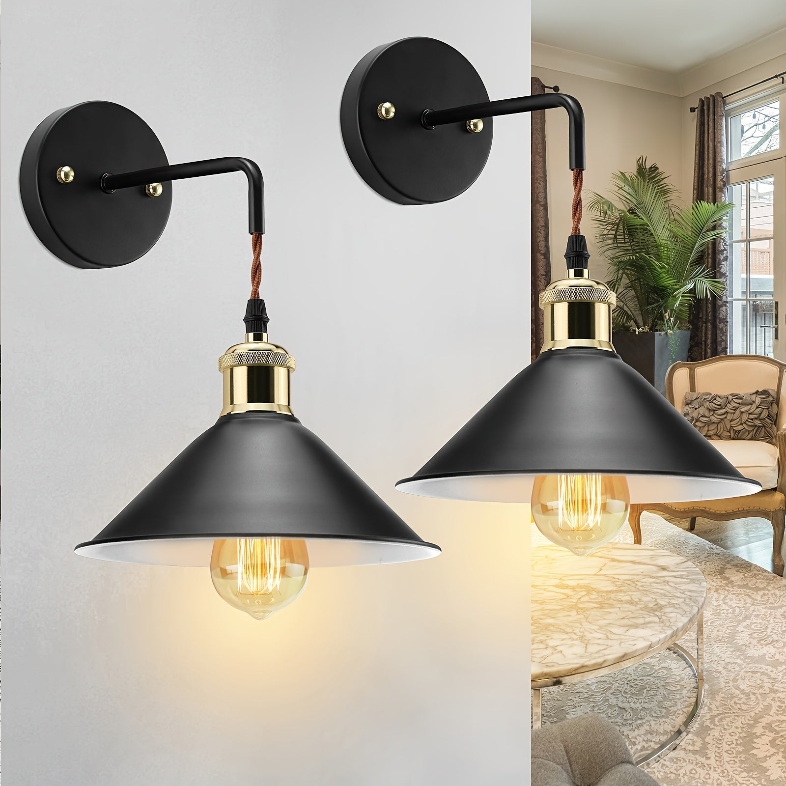 Metalen Wandlamp met Industriële Afwerking
