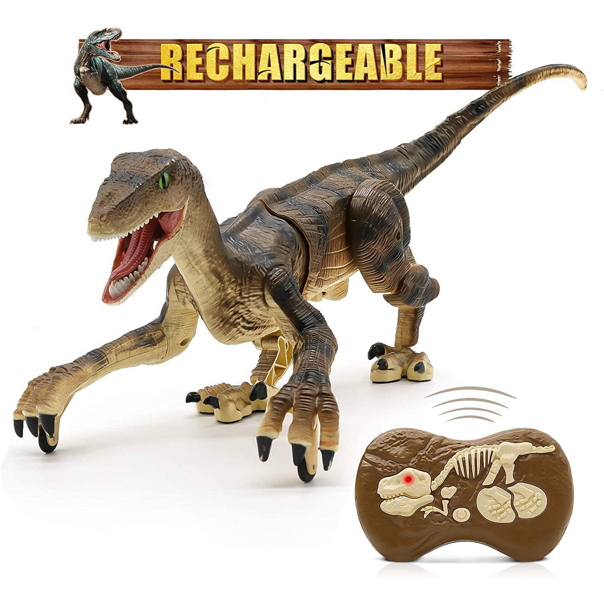 Op Afstand Bestuurbare Velociraptor Met Realistische Bewegingen En Geluidseffecten