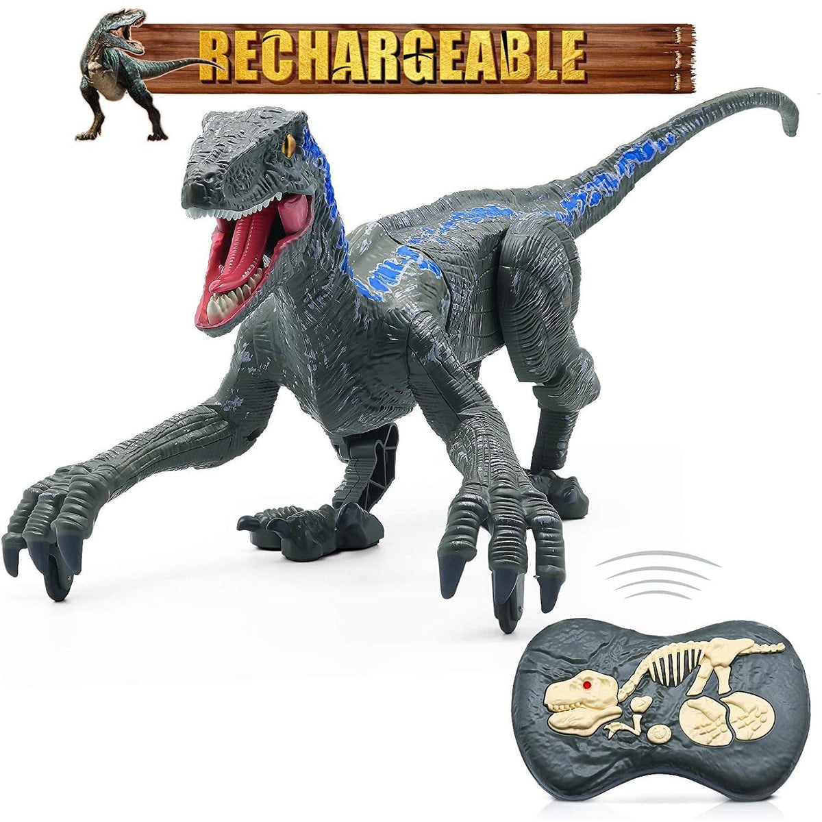 Op Afstand Bestuurbare Velociraptor Met Realistische Bewegingen En Geluidseffecten