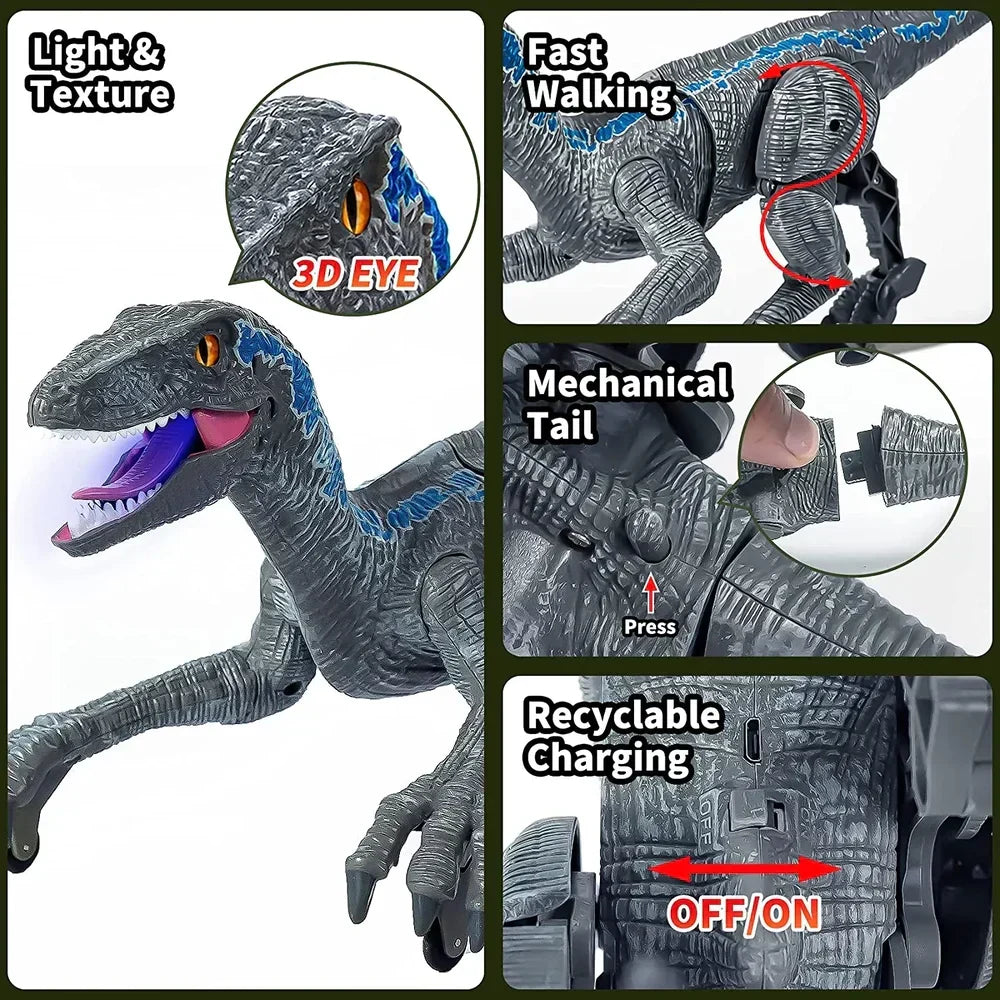Op Afstand Bestuurbare Velociraptor Met Realistische Bewegingen En Geluidseffecten