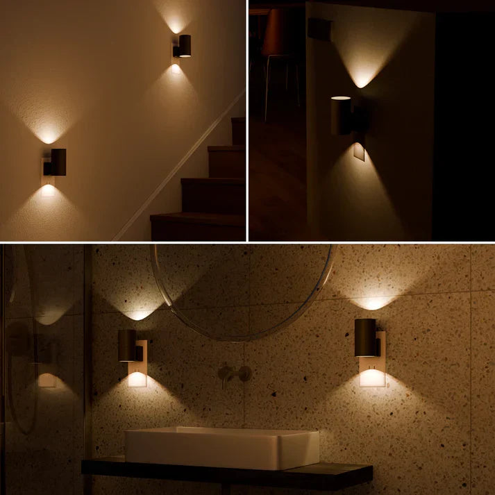 Wandlamp op Stopcontact met Automatische Sensor en Traploze Dimfunctie