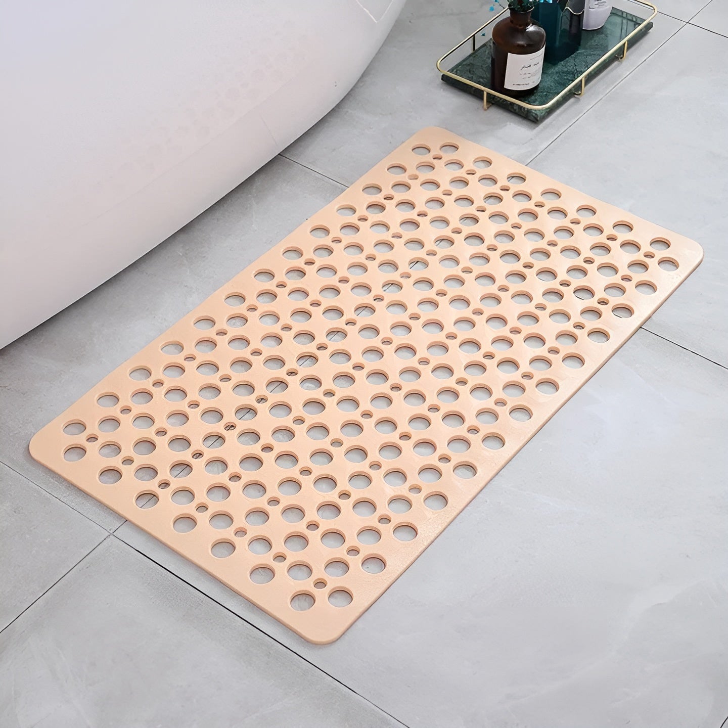 Antislip Douchemat met Zuignappen en Waterafvoer voor Douche en Bad