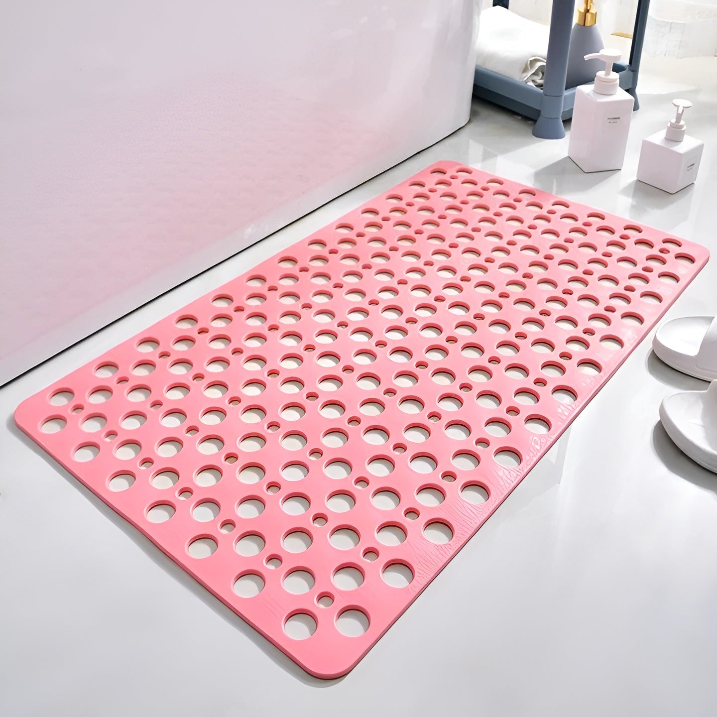 Antislip Douchemat met Zuignappen en Waterafvoer voor Douche en Bad