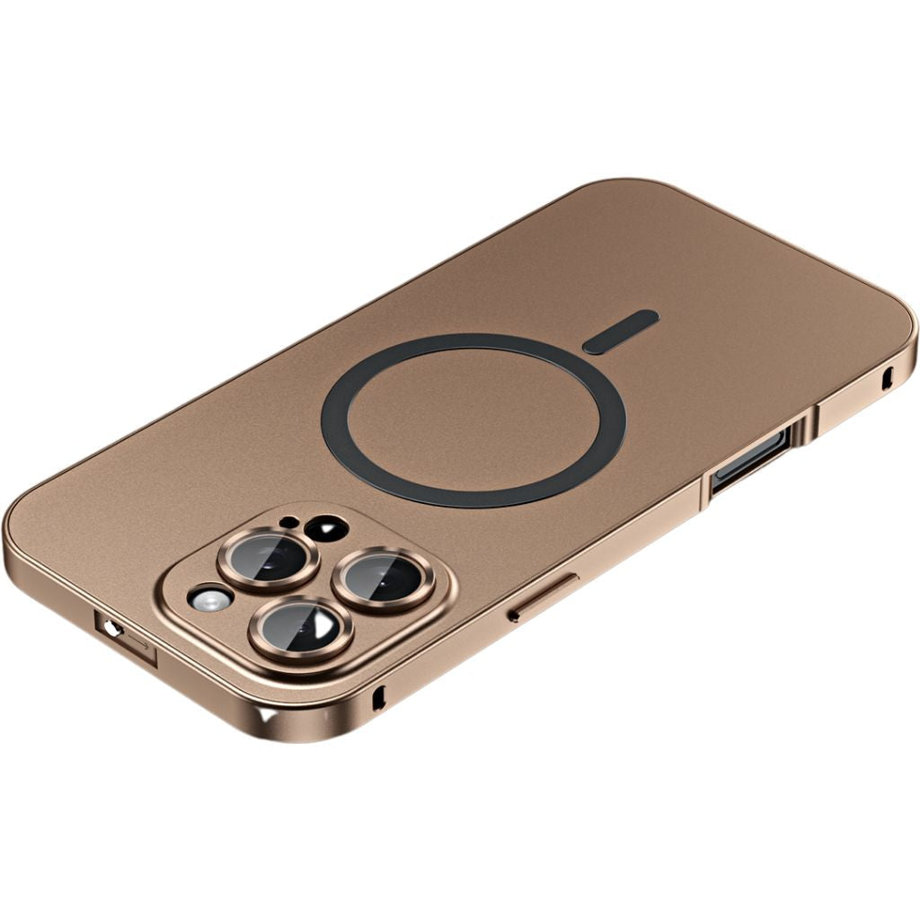 Slank MagSafe iPhone-hoesje van metaal met camerabescherming