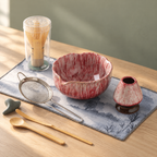 8-Delige Matcha Theeset Met Keramische Kom En Bamboe Accessoires