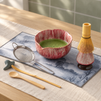 8-Delige Matcha Theeset Met Keramische Kom En Bamboe Accessoires
