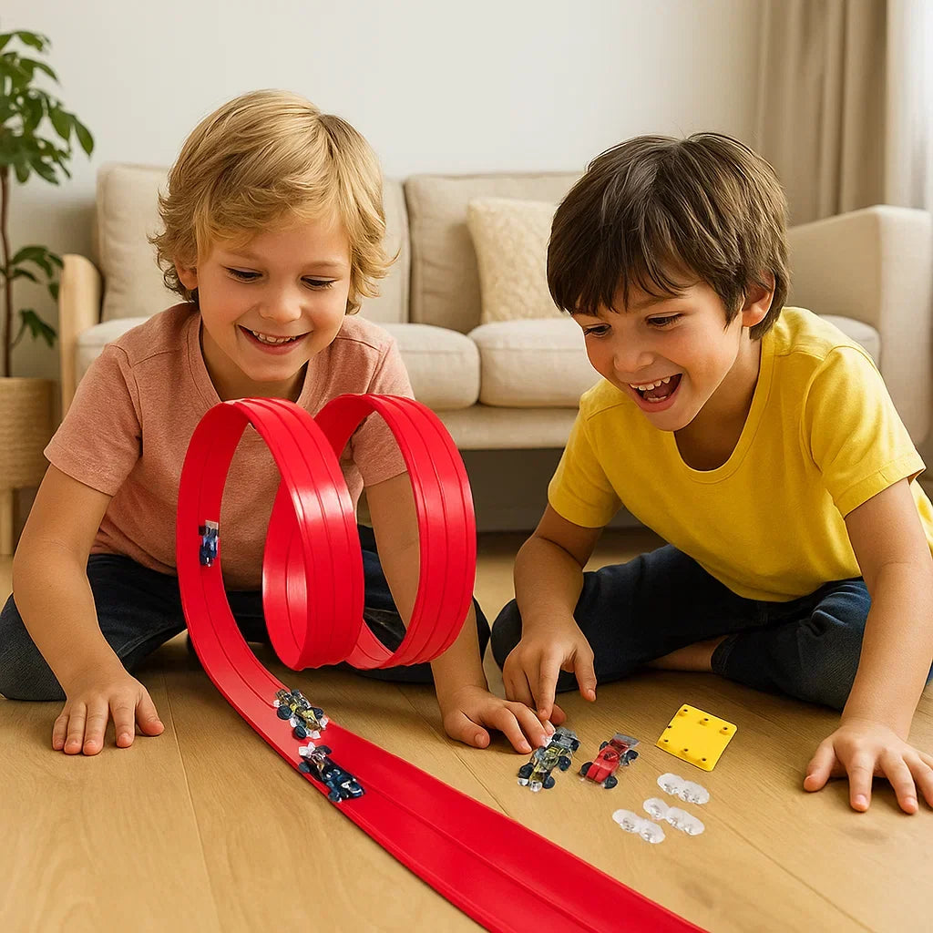 Flexibele Racebaan Met Lichtaccenten Voor Creatieve Speelpret