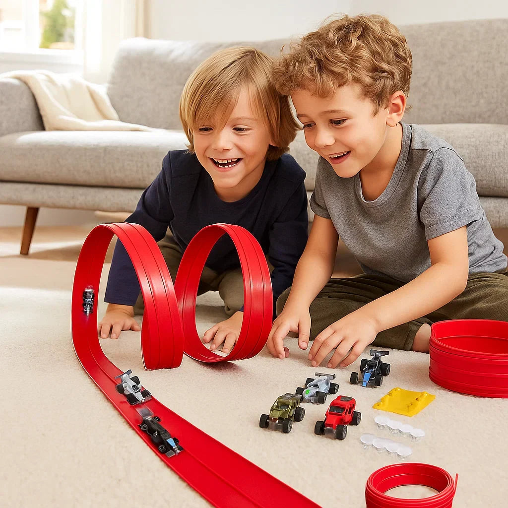 Flexibele Racebaan Met Lichtaccenten Voor Creatieve Speelpret
