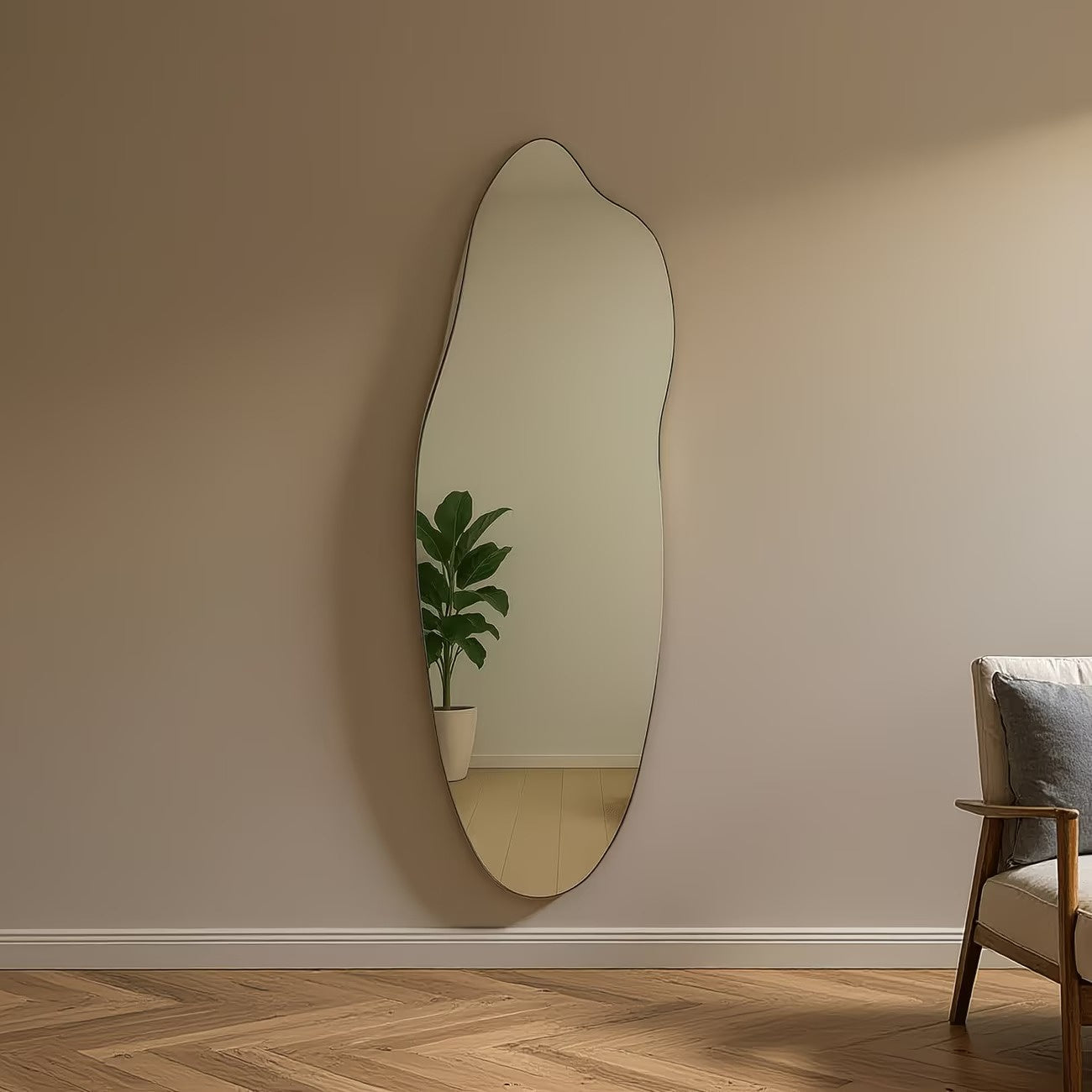 Asymmetrische Wandgemonteerde Spiegel