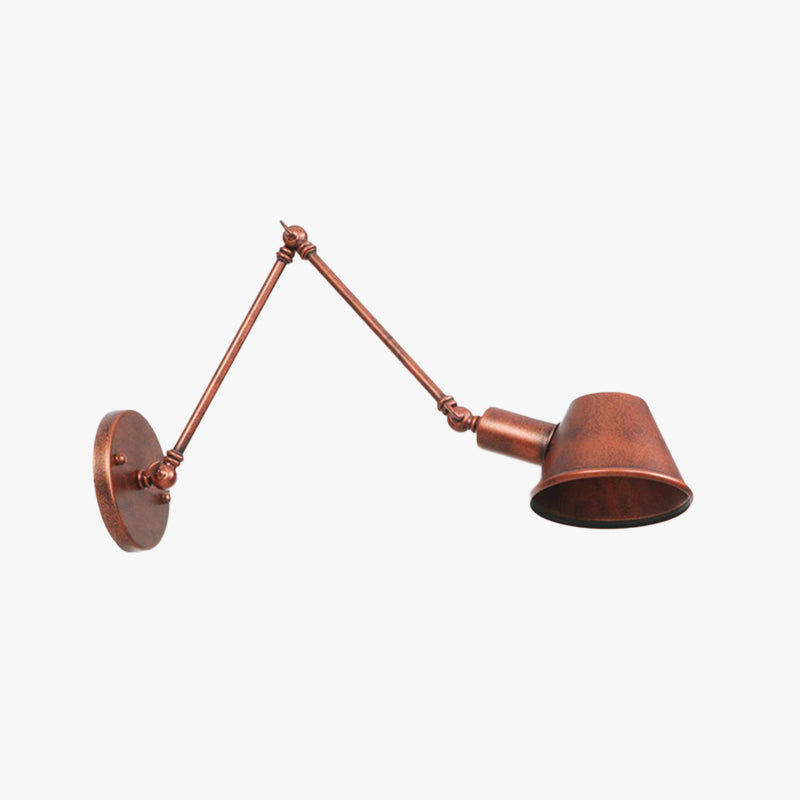 Vintage Wandlamp Met Verstelbare Arm En Klassieke Afwerking