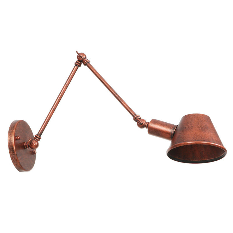 Vintage Wandlamp Met Verstelbare Arm En Klassieke Afwerking