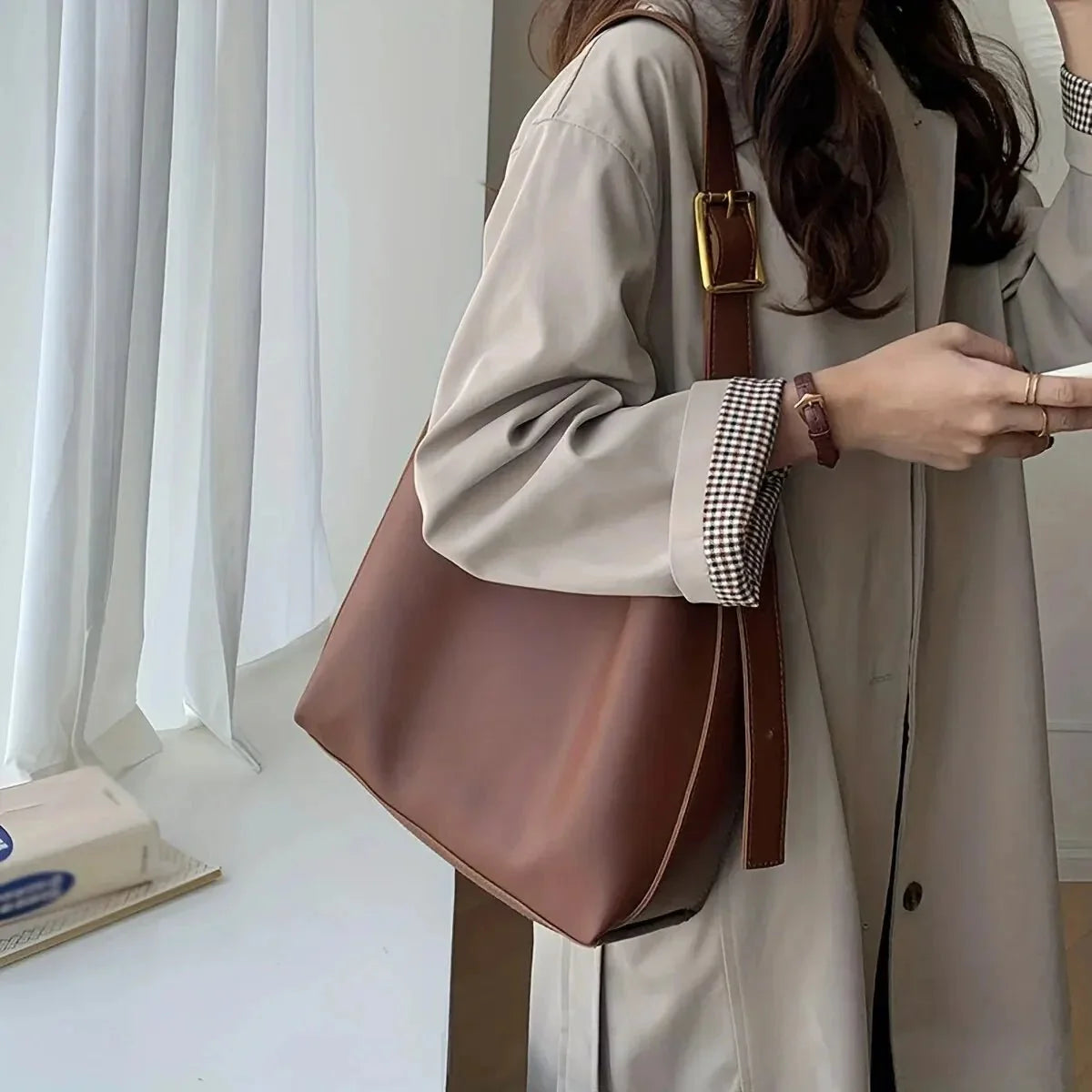 Dames Handtas met PU en Minimalistische Dagelijkse Vorm