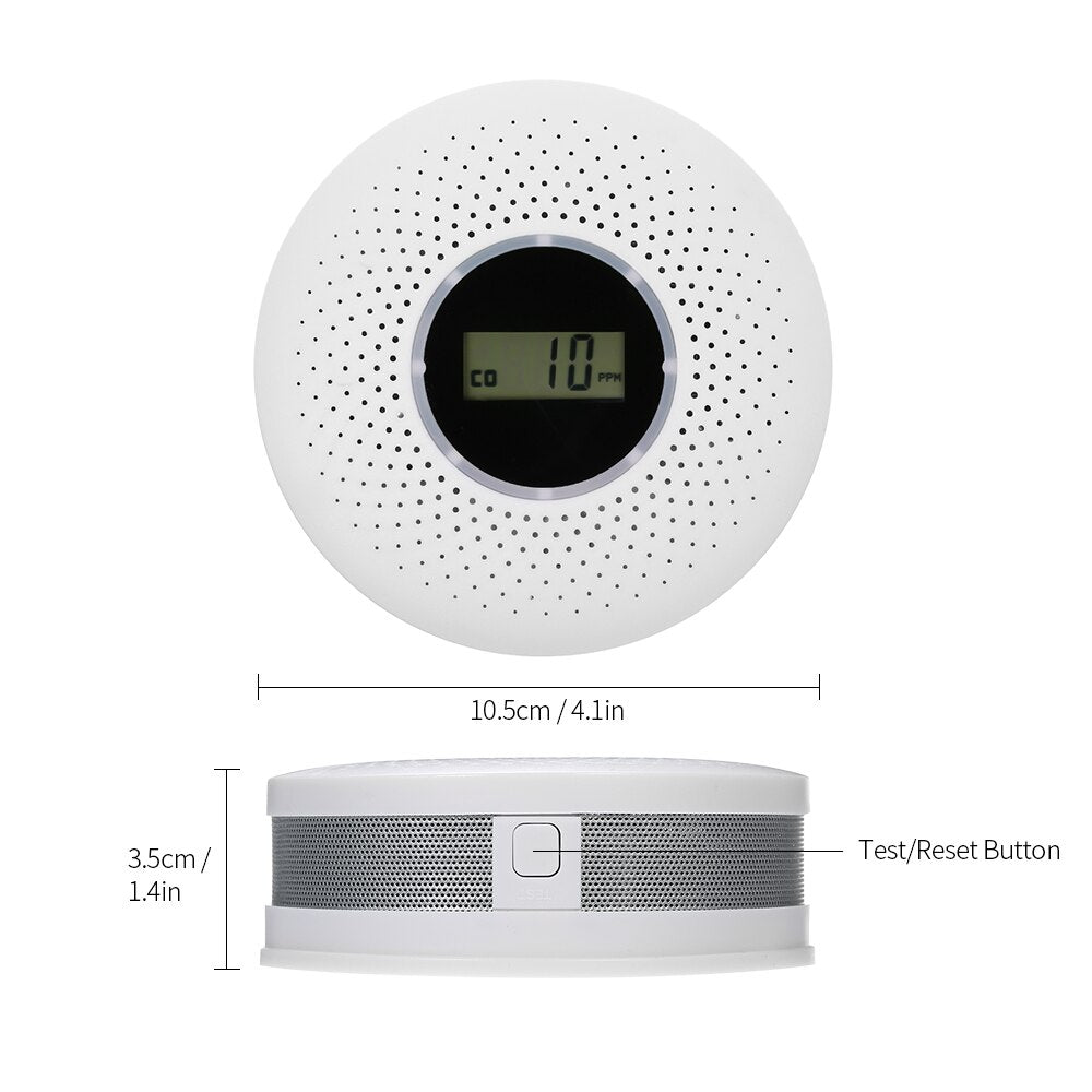 Rook En Koolmonoxidemelder Met Dubbele Detectie En 85 Db Alarm