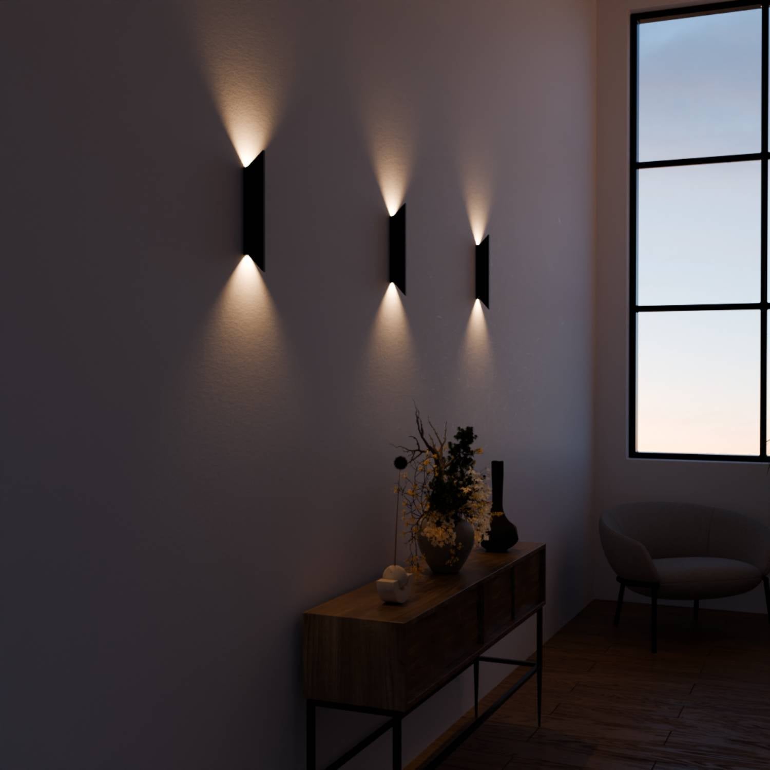 Wandlamp met Slank Ontwerp en Warm Wit Lichtaccent