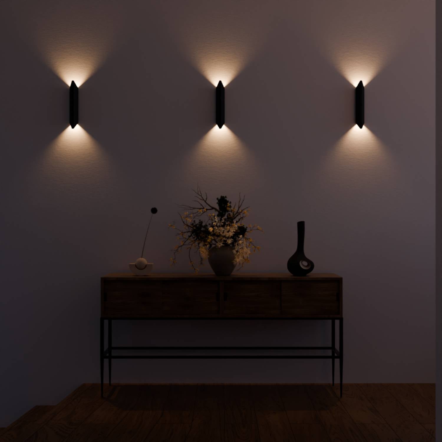 Wandlamp met Slank Ontwerp en Warm Wit Lichtaccent