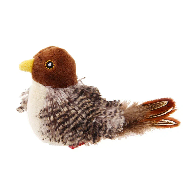Interactief Vogelspeeltje voor Katten met Geluid en Veerbeweging