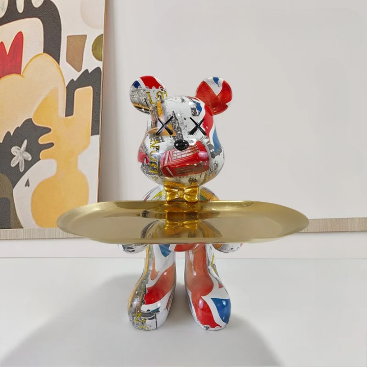 Decoratieve Berenfiguur Met Opbergplateau