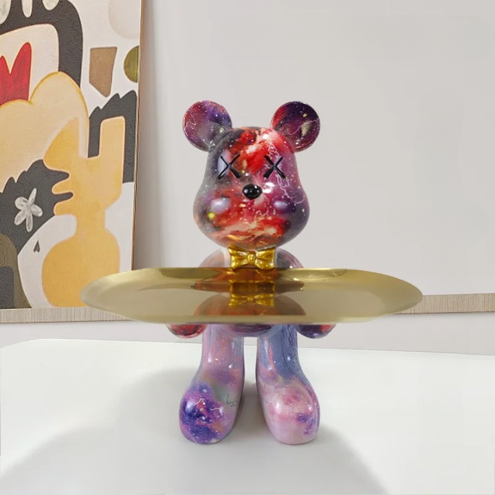 Decoratieve Berenfiguur Met Opbergplateau