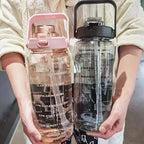 Waterfles Met Tijdmarkering En Drinktuit Voor Dagelijks Hydratiegebruik