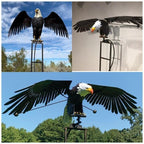 Metalen Windvogel met Bewegende Vleugels en Weerbestendige Constructie