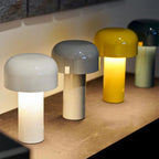 Paddenstoel Tafellamp Met LED En Oplaadbare Werking Voor Warme Sfeerverlichting