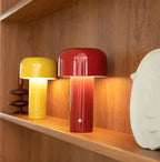 Paddenstoel Tafellamp Met LED En Oplaadbare Werking Voor Warme Sfeerverlichting