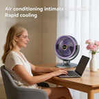 Draadloze Staande Ventilator met Verstelbare Hoogte en 5 Snelheden