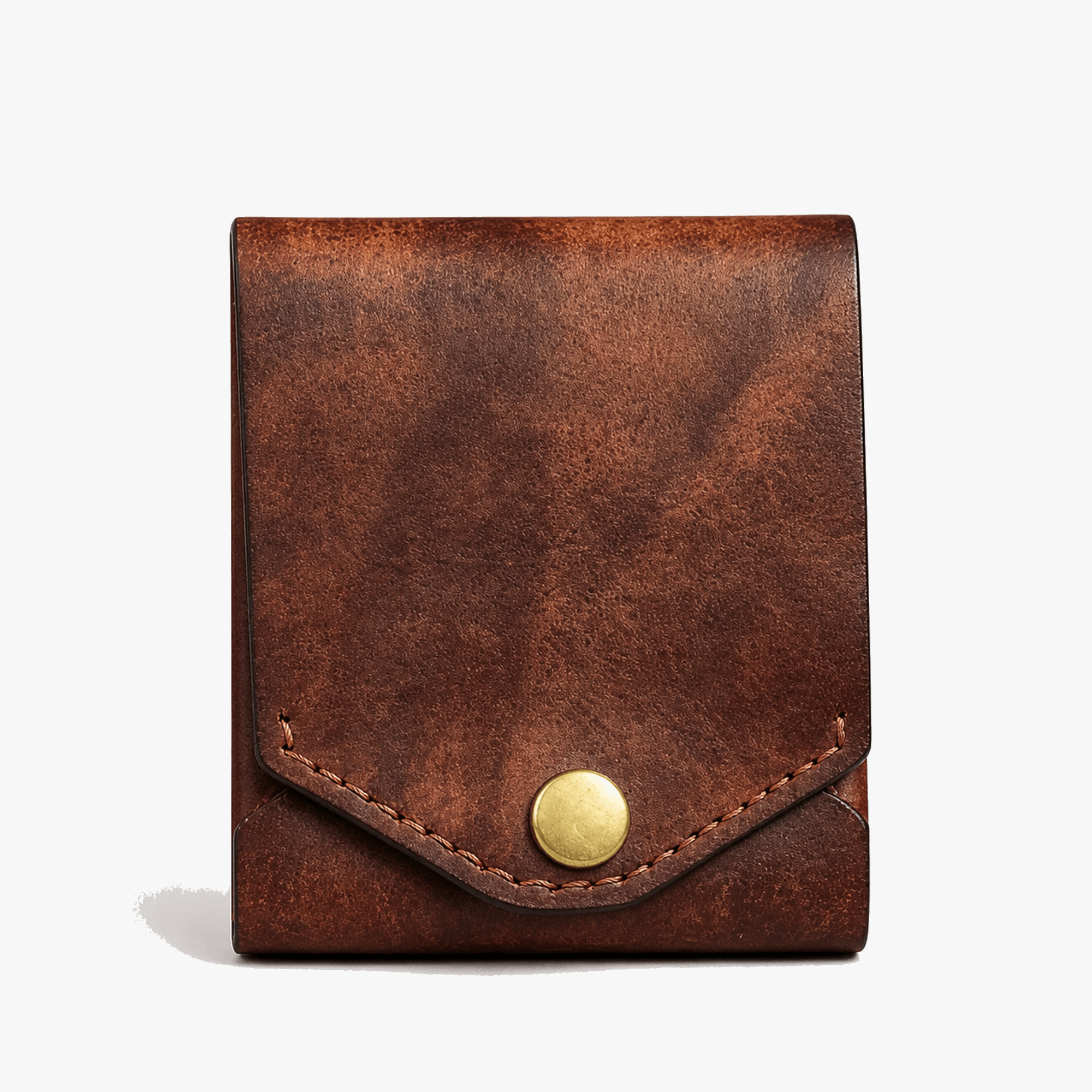 Portemonnee PU Leer Vintage Gestikt Compact Ontwerp