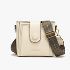 Vintage Crossbody Tas Met Geweven Schouderband En Slimme Opbergvakken